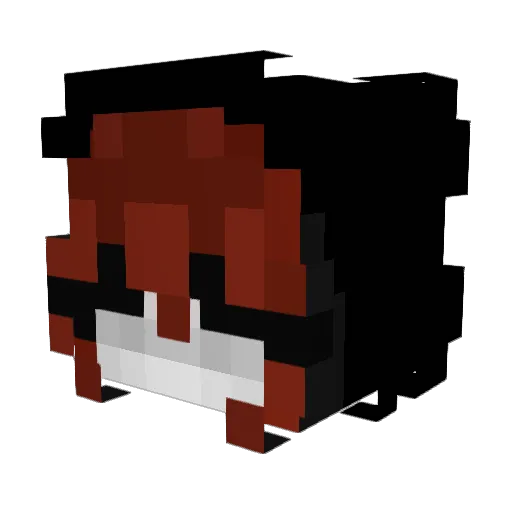 Anne0009 Minecraft avatar head, 3D render
