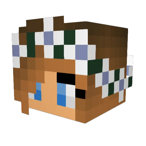 AnneEmilie Minecraft avatar head, 3D render