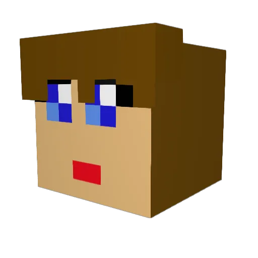 AnneFrankz Minecraft avatar head, 3D render