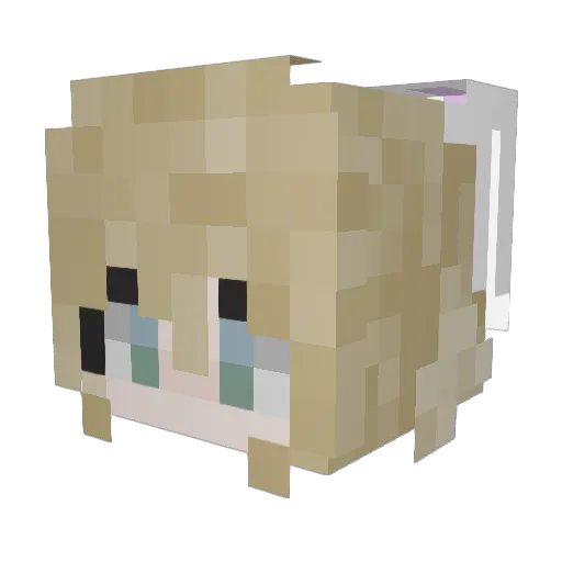 AnneLiang Minecraft avatar head, 3D render