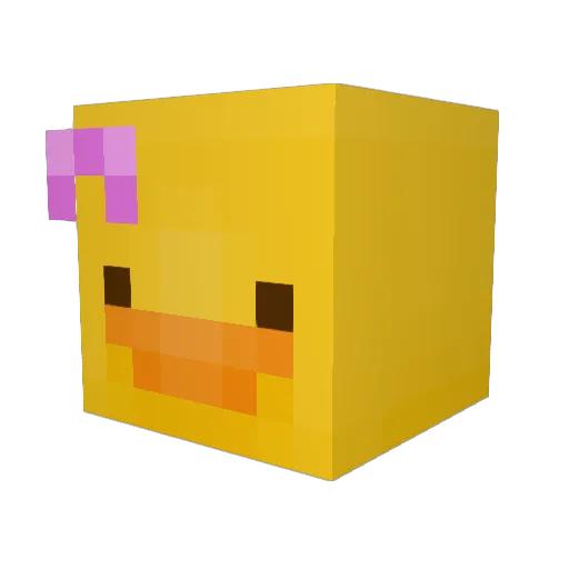 AnneMCAN Minecraft avatar head, 3D render