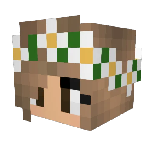AnneMarie02 Minecraft avatar head, 3D render