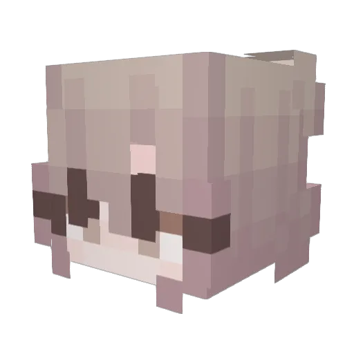 AnneShadows Minecraft avatar head, 3D render