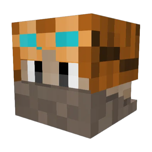 Anne_D Minecraft avatar head, 3D render