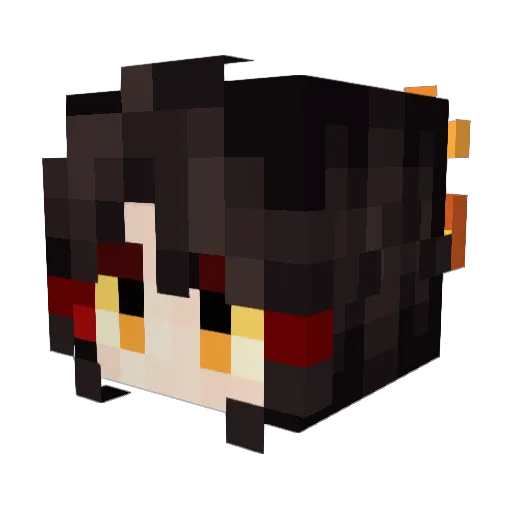 Anne_Riv Minecraft avatar head, 3D render