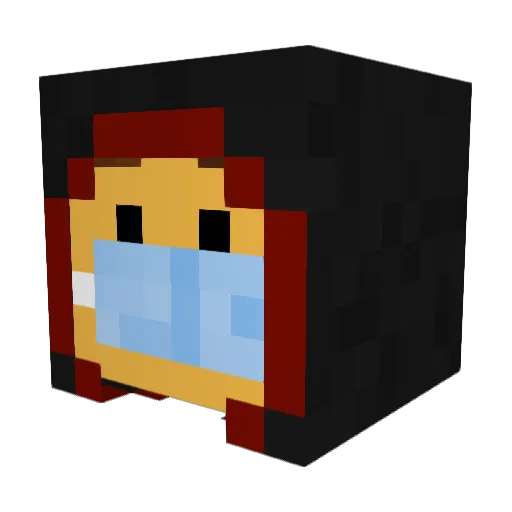Anneessens Minecraft avatar head, 3D render