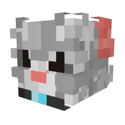 AnnekuS Minecraft avatar head, 3D render