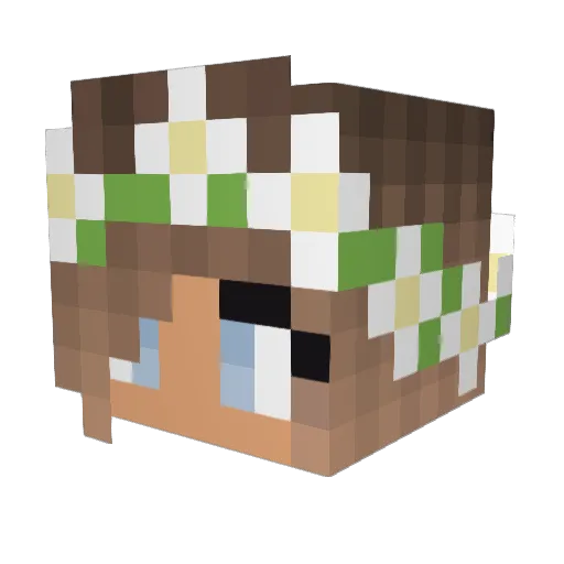 Anneli060 Minecraft avatar head, 3D render