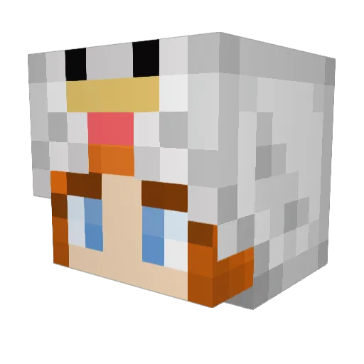 AnnelieMi Minecraft avatar head, 3D render