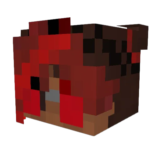 Annelyne Minecraft avatar head, 3D render
