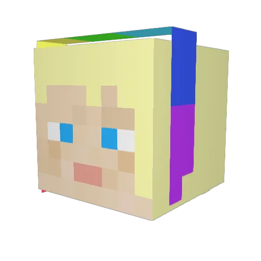 Annemoon Minecraft avatar head, 3D render