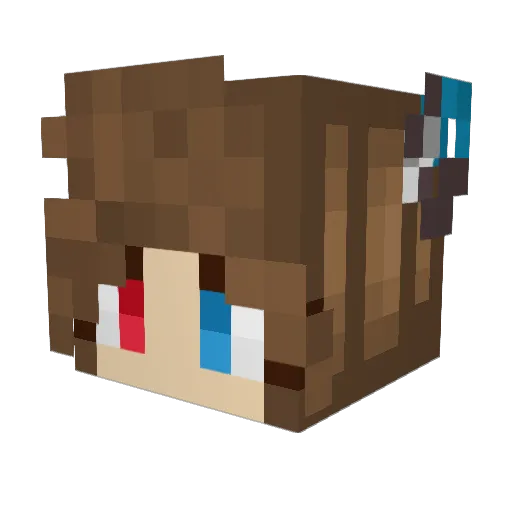 Annesophieeeee Minecraft avatar head, 3D render