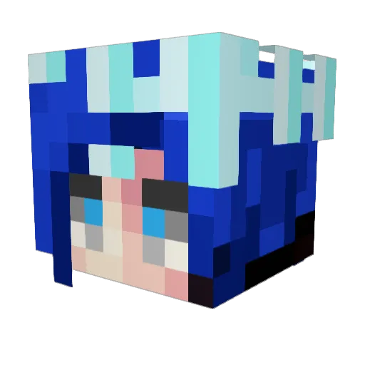 Annethema Minecraft avatar head, 3D render