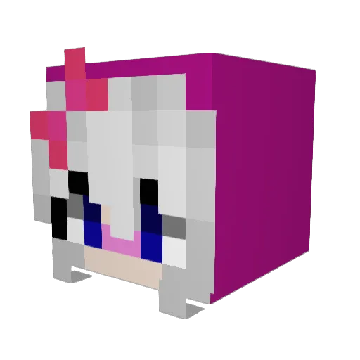 Annette0505 Minecraft avatar head, 3D render