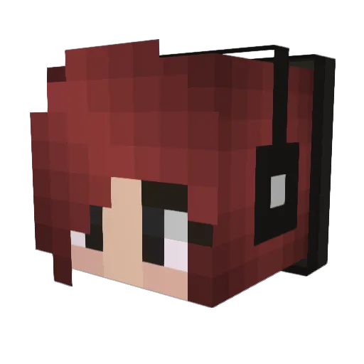 Annette_styles Minecraft avatar head, 3D render