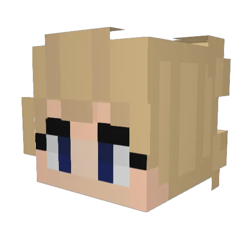 Anneum Minecraft avatar head, 3D render