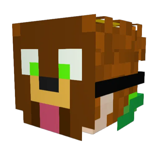 Annfenix Minecraft avatar head, 3D render