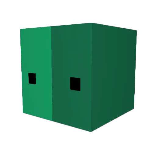 AnngYii Minecraft avatar head, 3D render