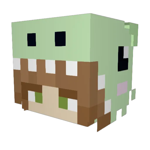 AnniGame Minecraft avatar head, 3D render