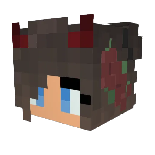AnniTheDuck Minecraft avatar head, 3D render
