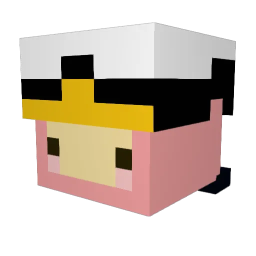 Anni_PJ Minecraft avatar head, 3D render