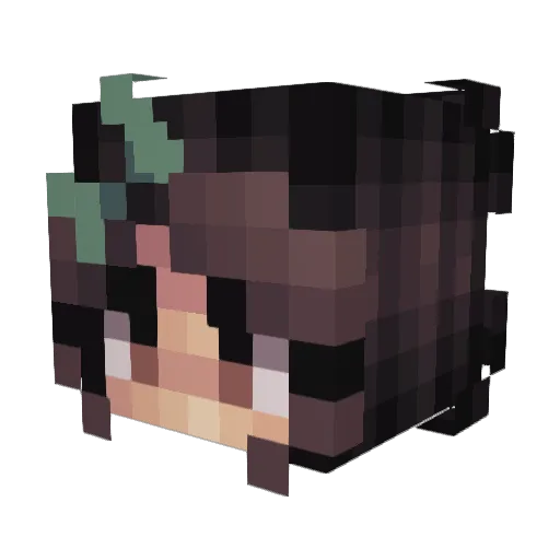Annie1709 Minecraft avatar head, 3D render