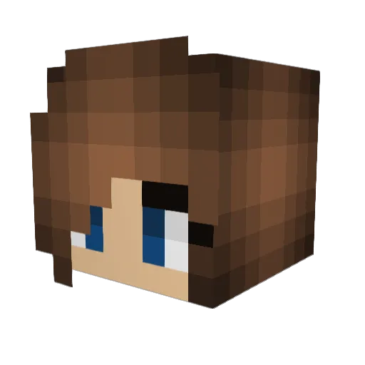 Annie2240 Minecraft avatar head, 3D render