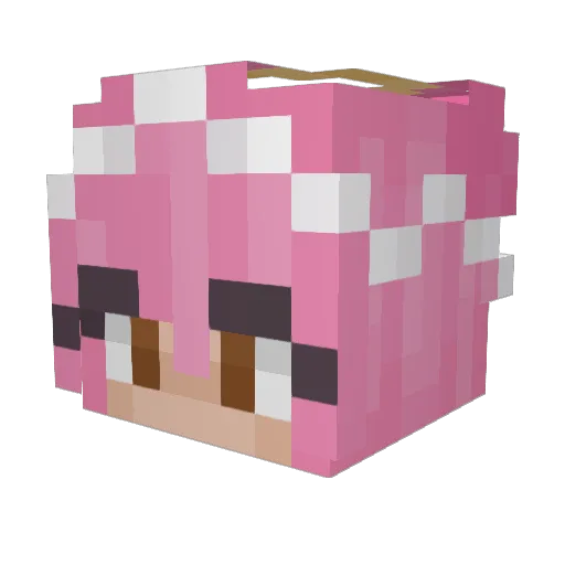 AnnieAngel Minecraft avatar head, 3D render