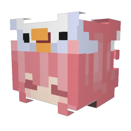AnnieArt Minecraft avatar head, 3D render