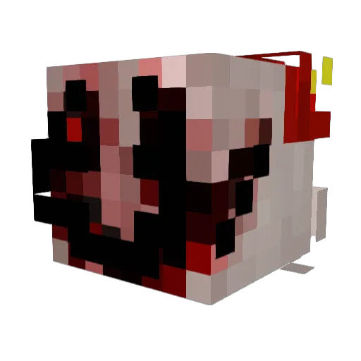 AnnieBo Minecraft avatar head, 3D render