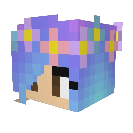 AnnieK Minecraft avatar head, 3D render