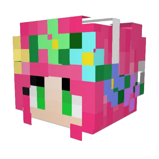 AnnieTGM Minecraft avatar head, 3D render
