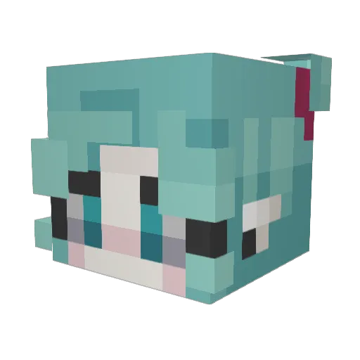 Annie_19 Minecraft avatar head, 3D render