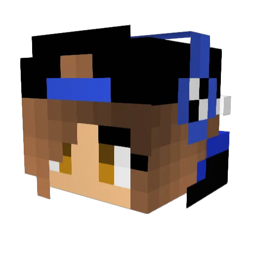 Annielope Minecraft avatar head, 3D render