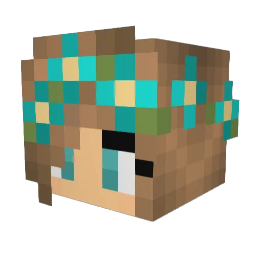 AnnikaGammer Minecraft avatar head, 3D render