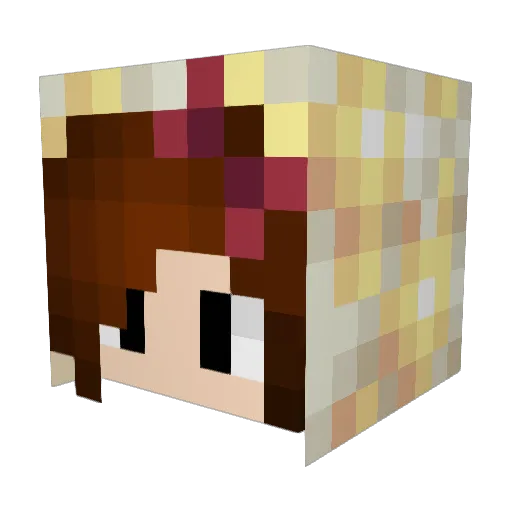 Annilotte Minecraft avatar head, 3D render