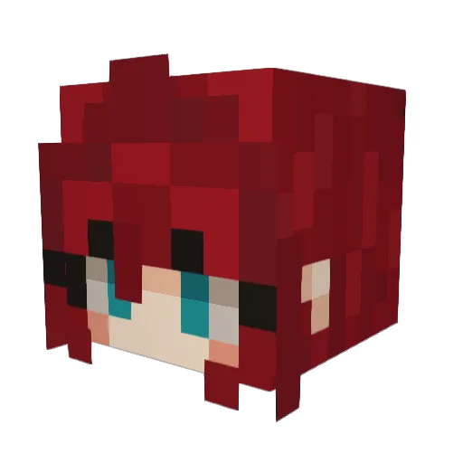 Anninanny Minecraft avatar head, 3D render