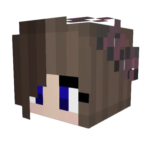 Anninha_69 Minecraft avatar head, 3D render