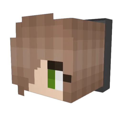 AnnioOoO Minecraft avatar head, 3D render