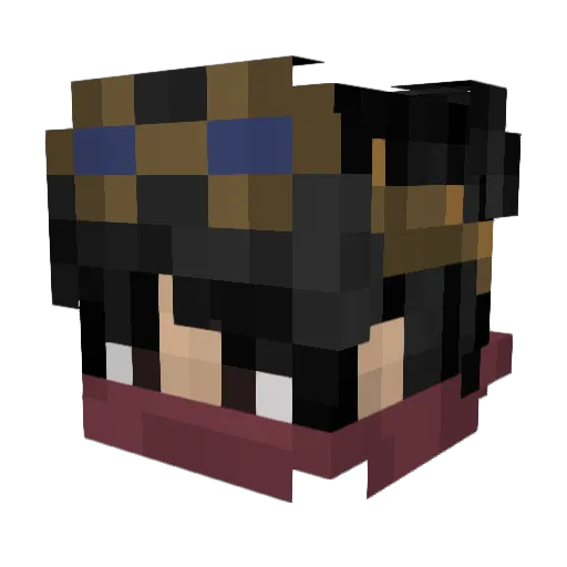 AnnisGG Minecraft avatar head, 3D render