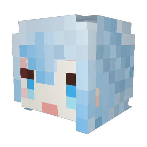 AnnisaAnaes Minecraft avatar head, 3D render