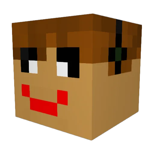 Anniversary2k Minecraft avatar head, 3D render