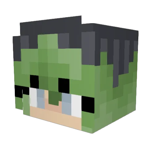 Annjenette Minecraft avatar head, 3D render
