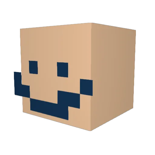Annlink Minecraft avatar head, 3D render