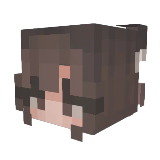Annnas Minecraft avatar head, 3D render
