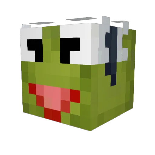 Annoahying Minecraft avatar head, 3D render