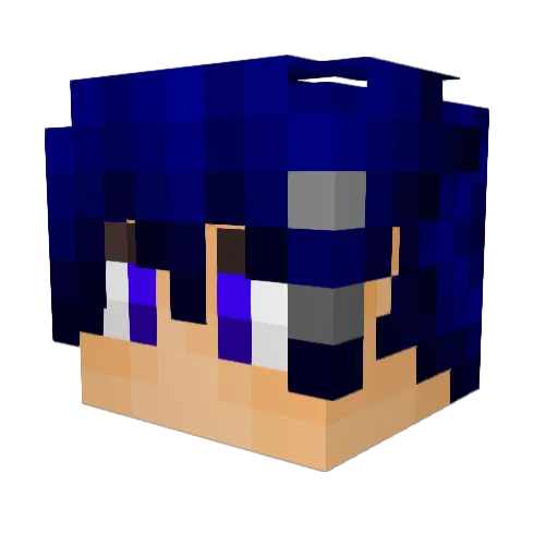 Announces Minecraft avatar head, 3D render