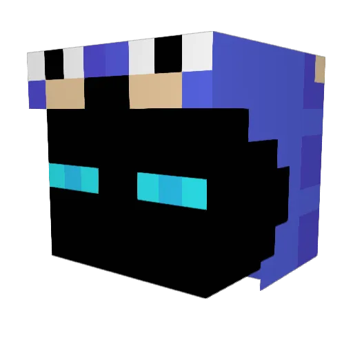 Annouschka Minecraft avatar head, 3D render