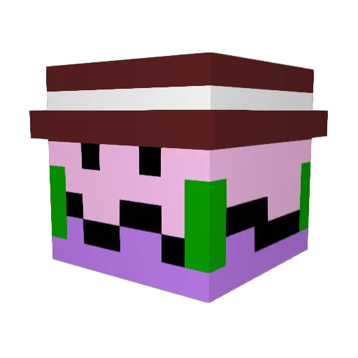 Annoyinator Minecraft avatar head, 3D render