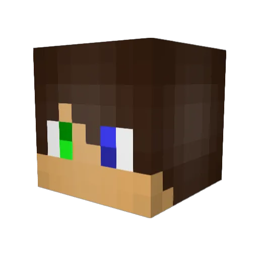 Annt1p Minecraft avatar head, 3D render